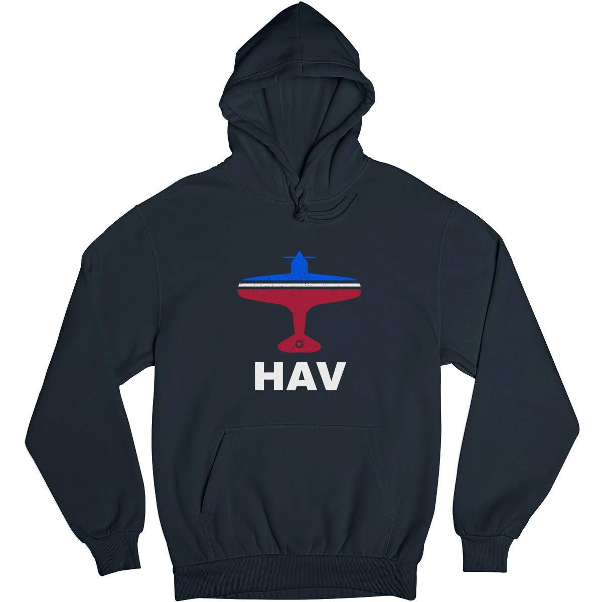 Fly Havana HAV Airport Unisex Hoodie | Navy