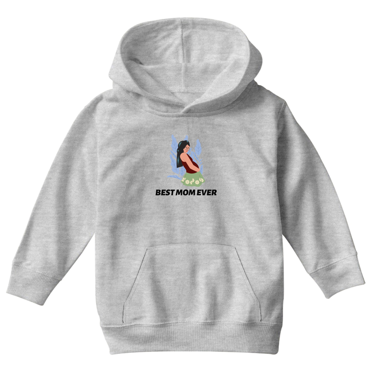 Best Mom Ever Kids Hoodie | Gray
