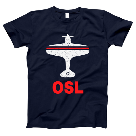 Fly Oslo OSL Airport  Women's T-shirt | Navy