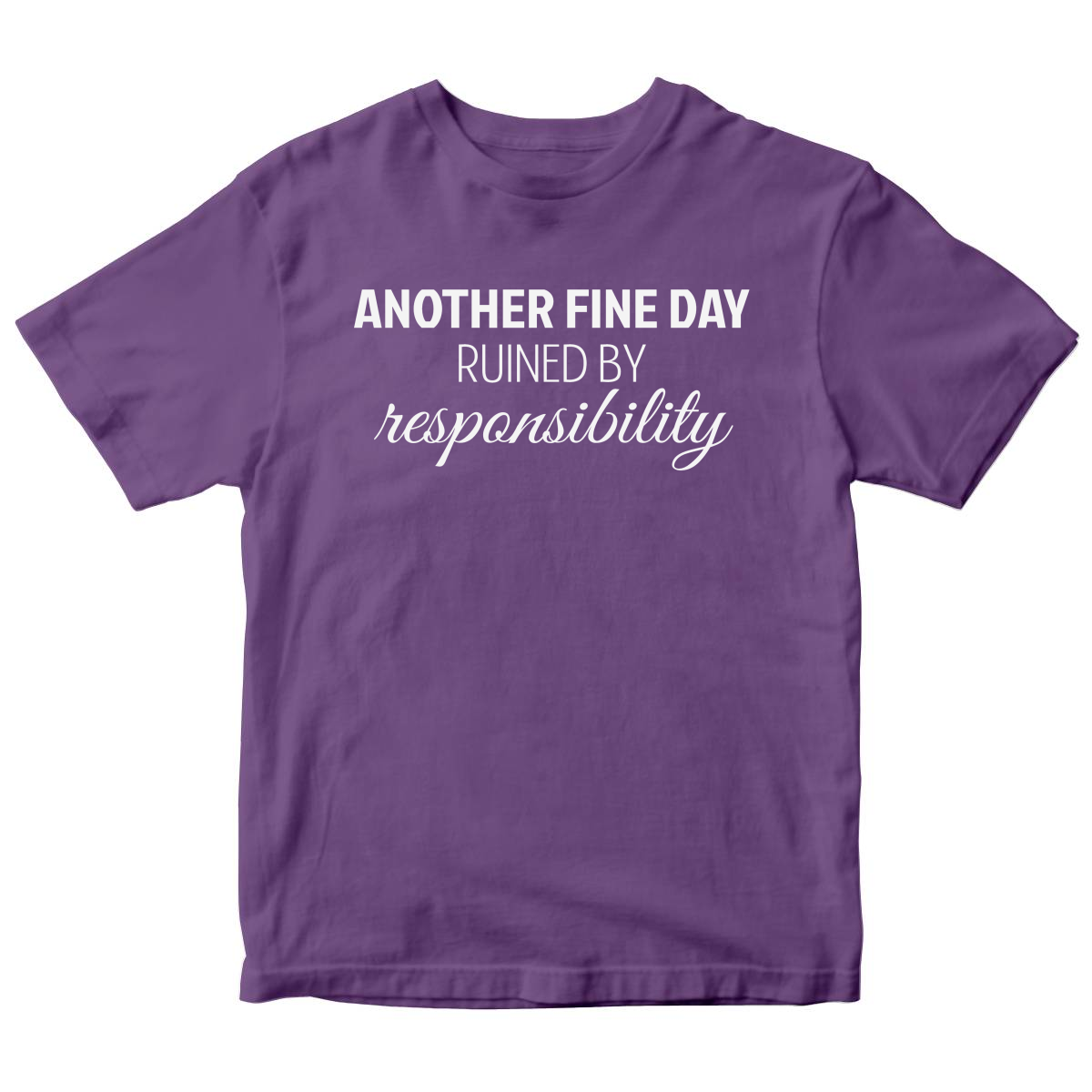 Another Fine Day Kids T-shirt | Purple