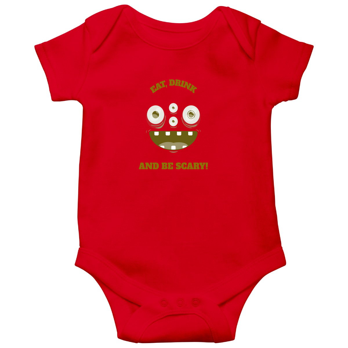 Eat, Drink and Be Scary! Baby Bodysuits | Red