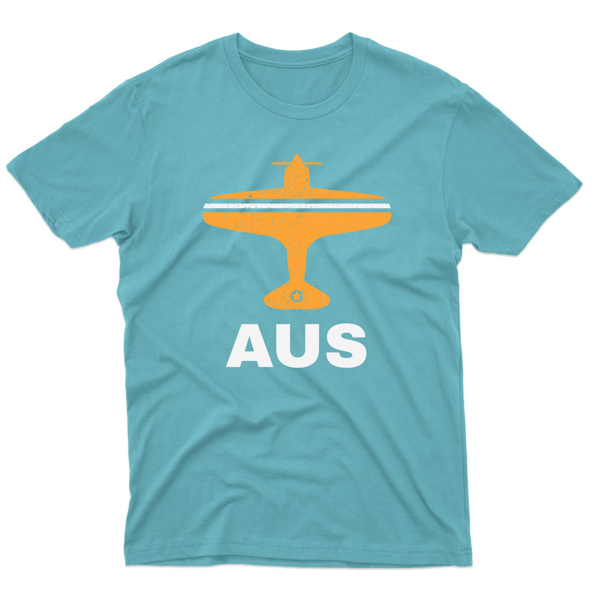 Fly Austin AUS Airport Men's T-shirt | Turquoise