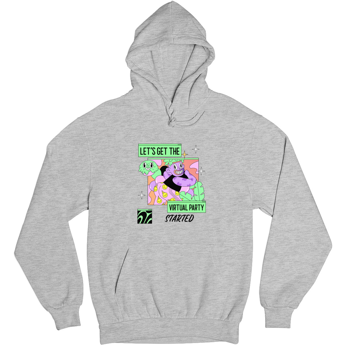 Let's get the virtual party started Unisex Hoodie | Gray