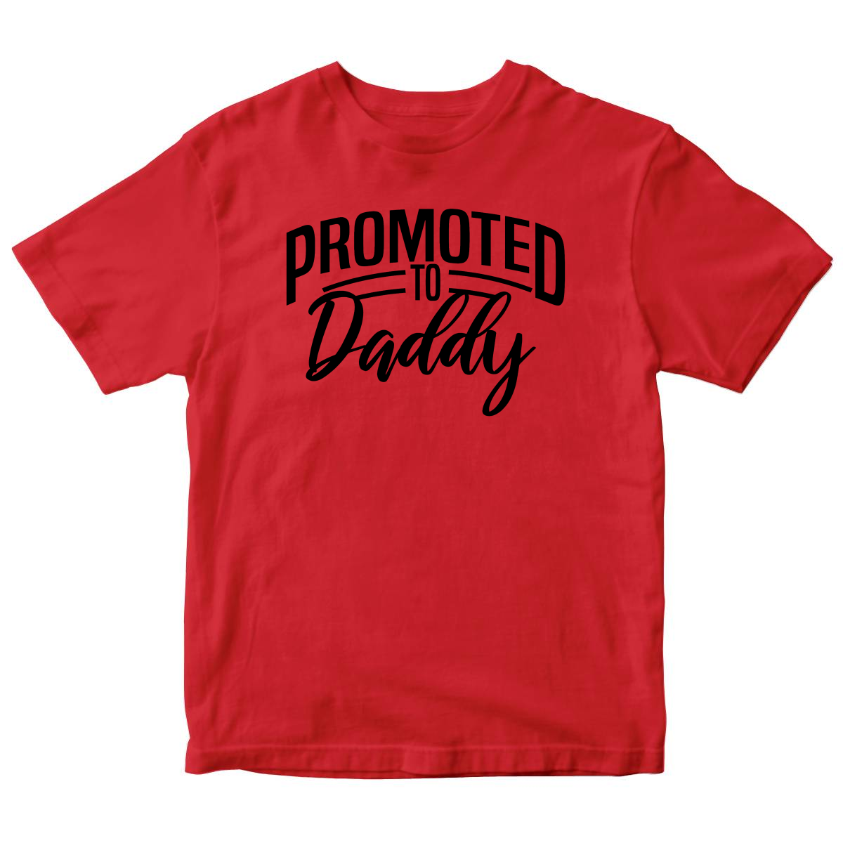 Promoted to daddy Kids T-shirt | Red