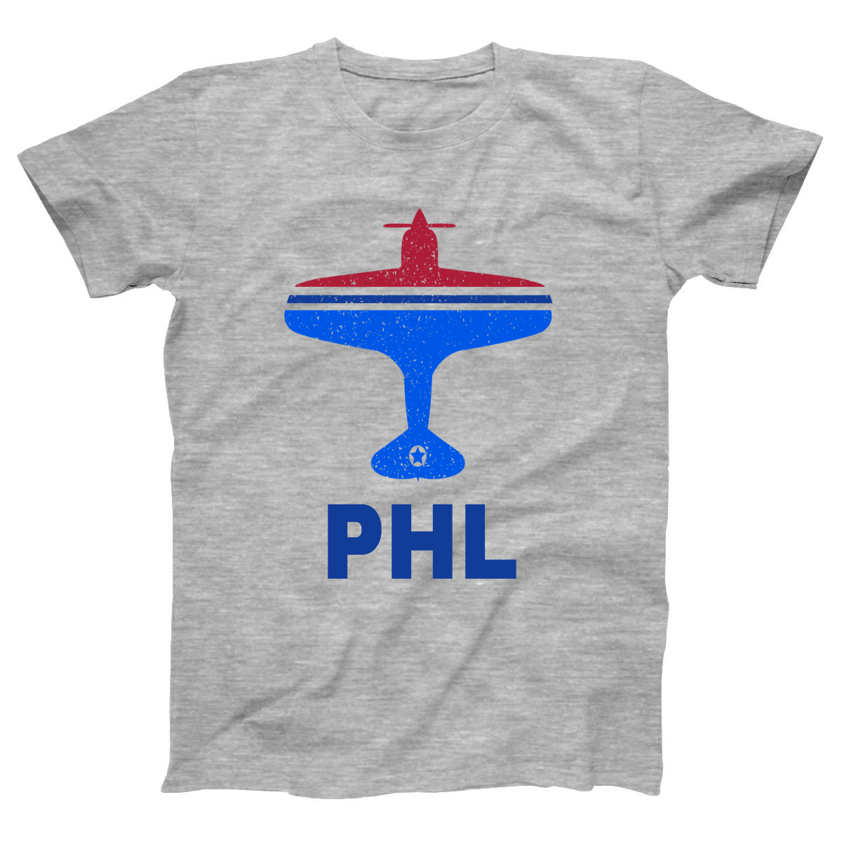 Fly Philadelphia PHL Airport Women's T-shirt | Gray