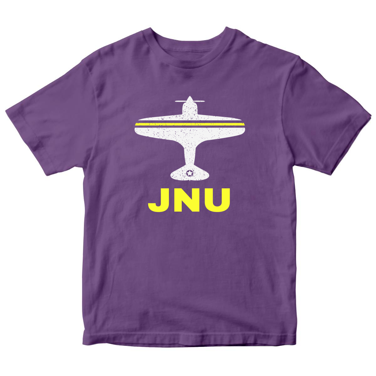 Fly Juneau JNU Airport Kids T-shirt | Purple