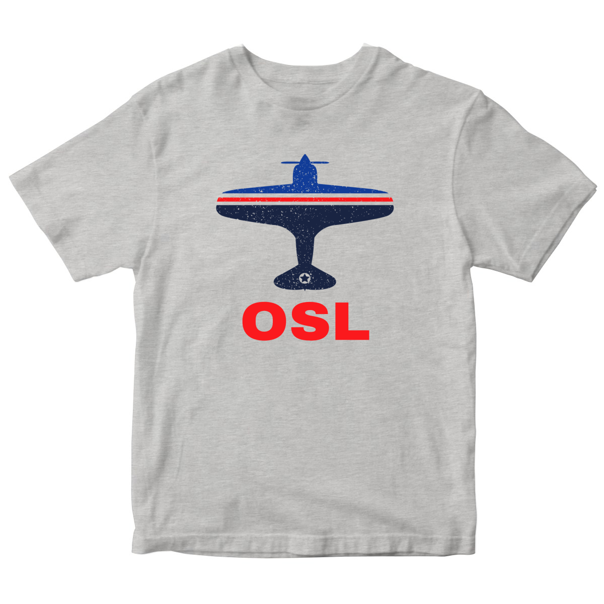 Fly Oslo OSL Airport  Kids T-shirt | Gray