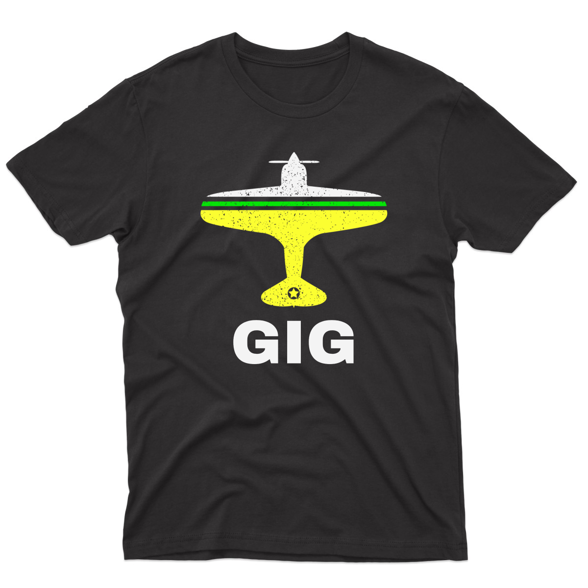 Fly Rio de Janerio GIG Airport Men's T-shirt | Black