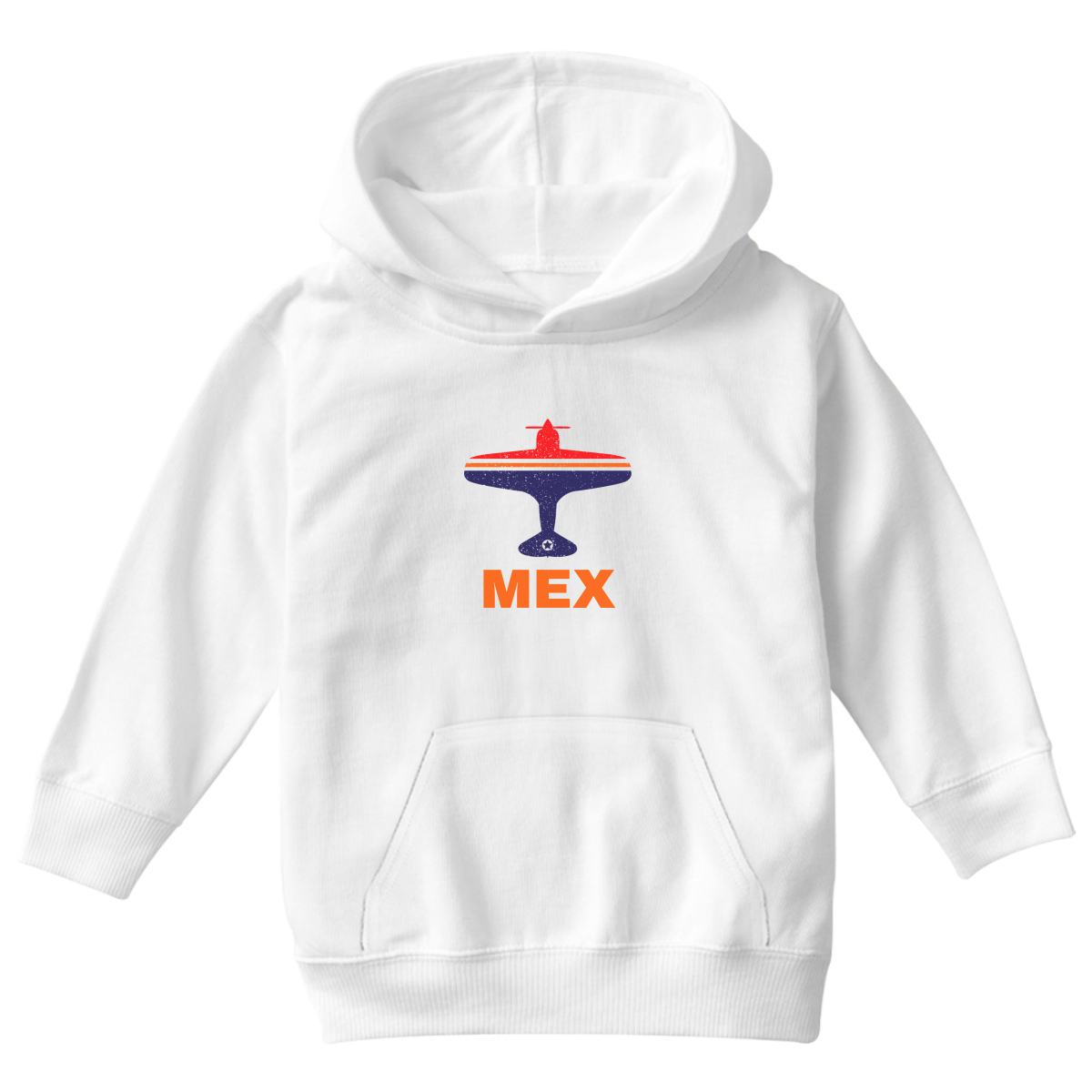 Fly Mexico City MEX Airport  Kids Hoodie | White