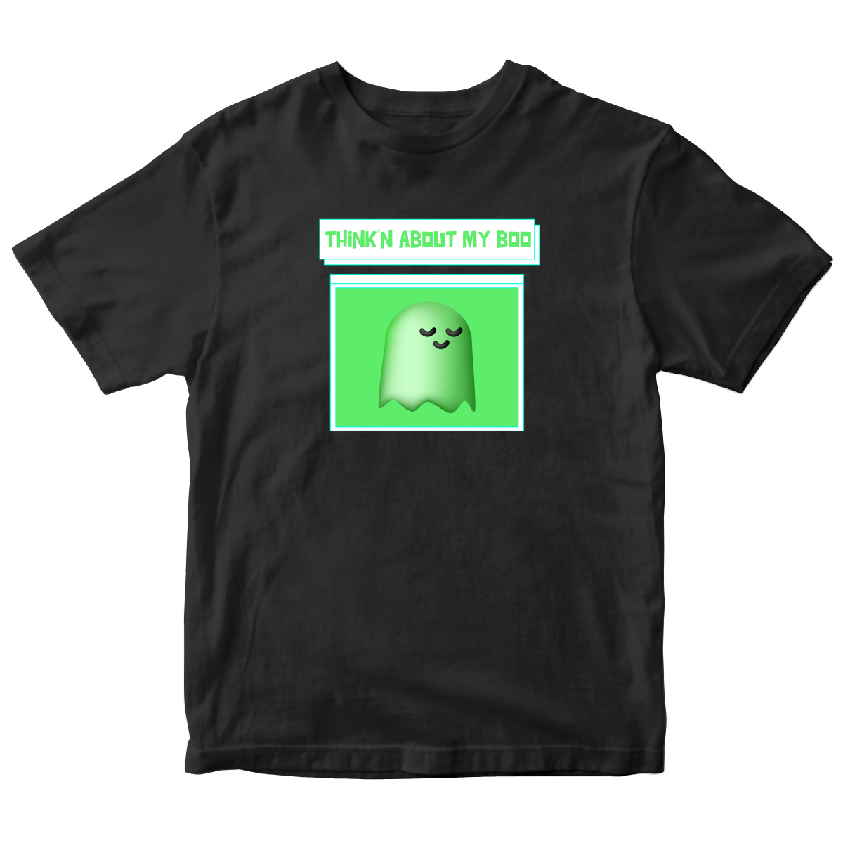 Think'n About My Boo Kids T-shirt | Black