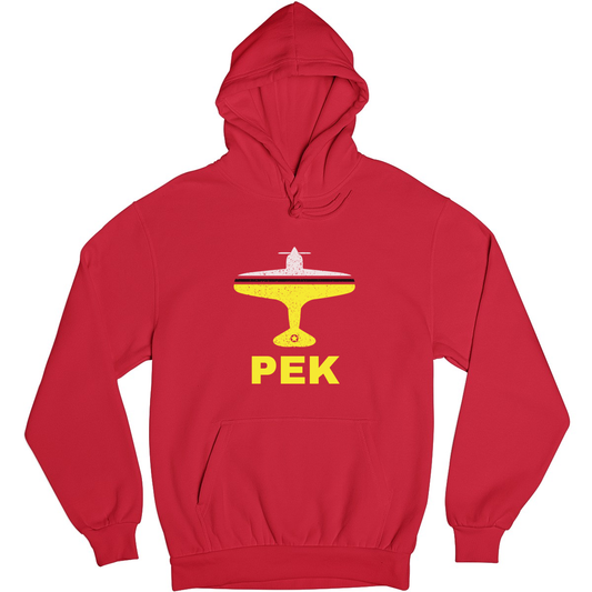 Fly Beijing PEK Airport Unisex Hoodie | Red