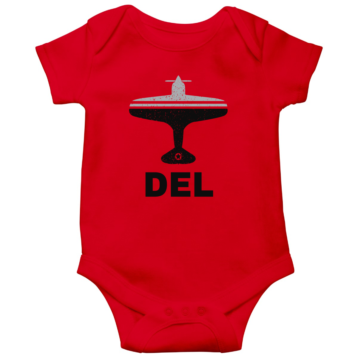 Fly Delhi DEL Airport Baby Bodysuits | Red