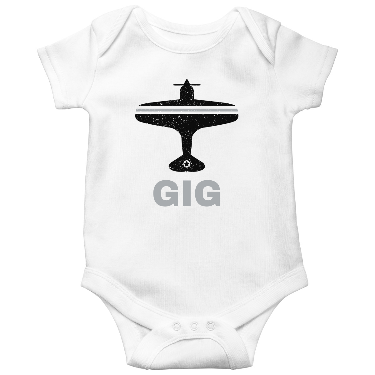 Fly Rio de Janerio GIG Airport Baby Bodysuits | White