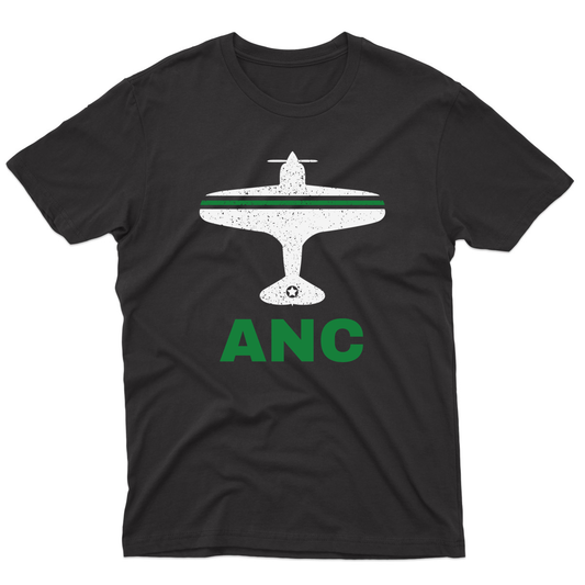 Fly Anchorage ANC Airport Men's T-shirt | Black