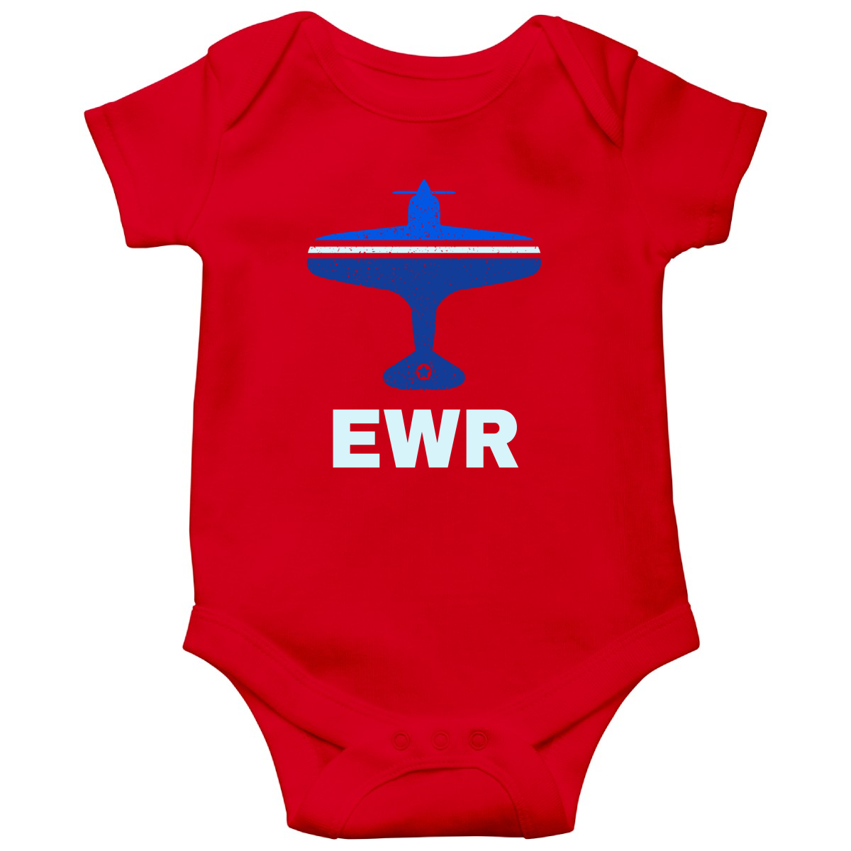 Fly Newark EWR Airport  Baby Bodysuits | Red