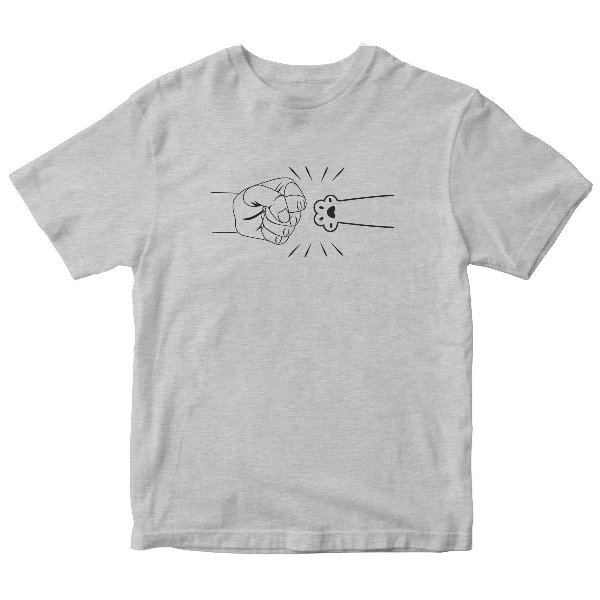 Hand & Paw Kids T-shirt | Gray