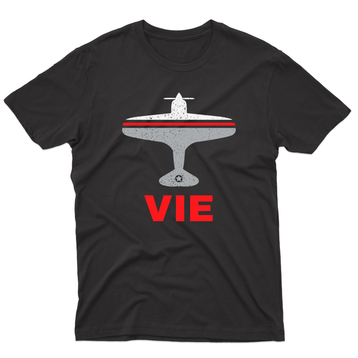 Fly Vienna VIE Airport Men's T-shirt | Black