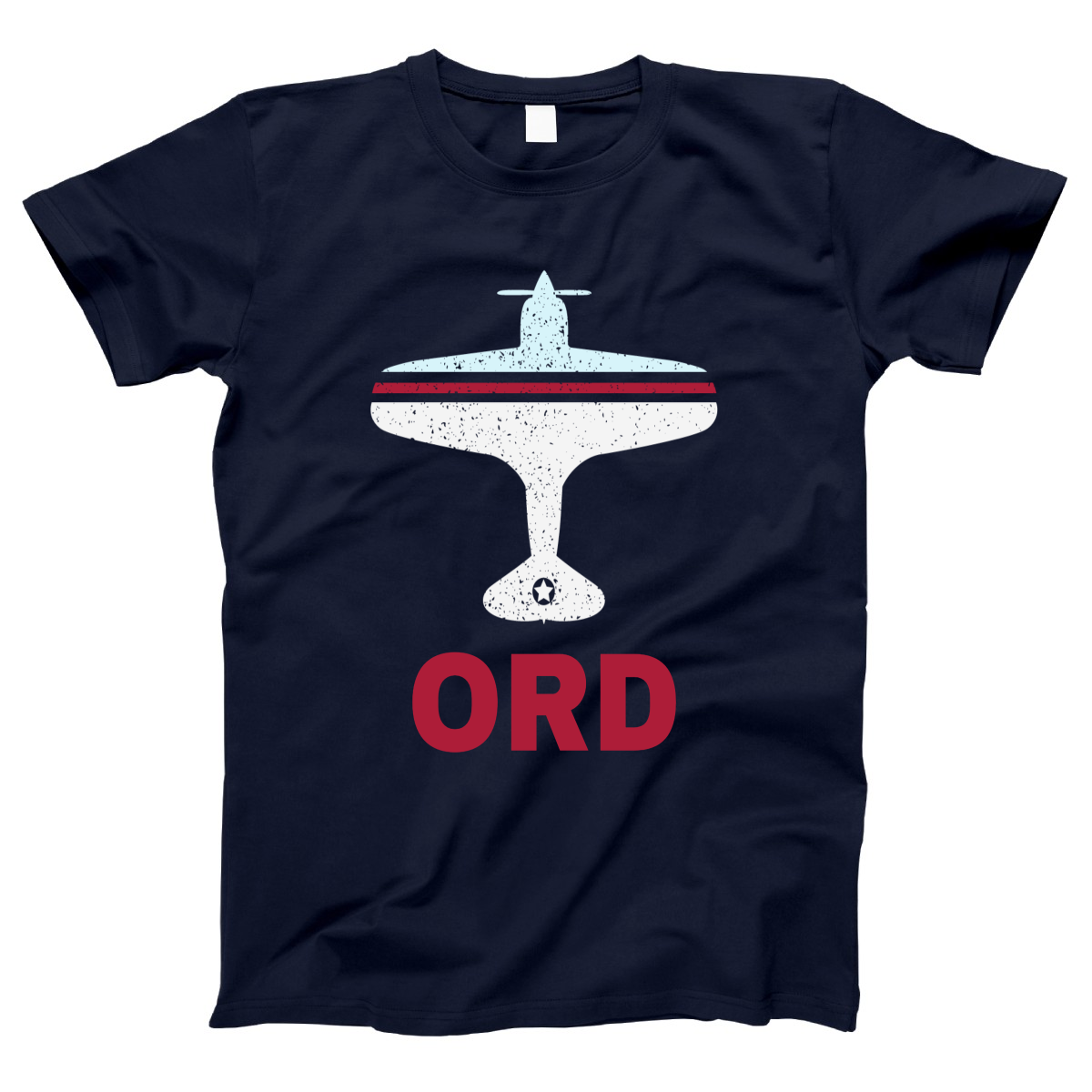 Fly Chicago ORD Airport Women's T-shirt | Navy