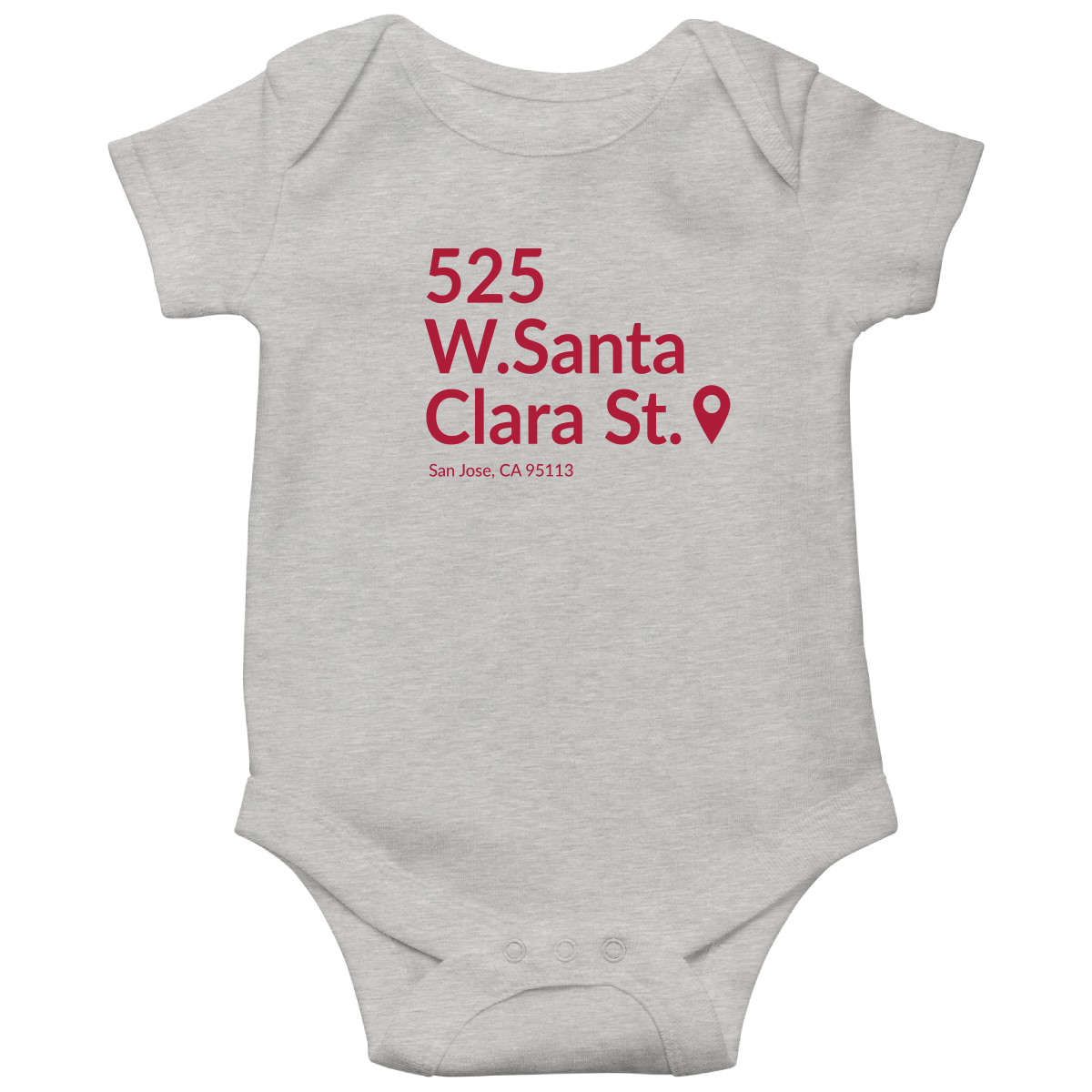 San Jose Hockey Stadium Baby Bodysuits | Gray