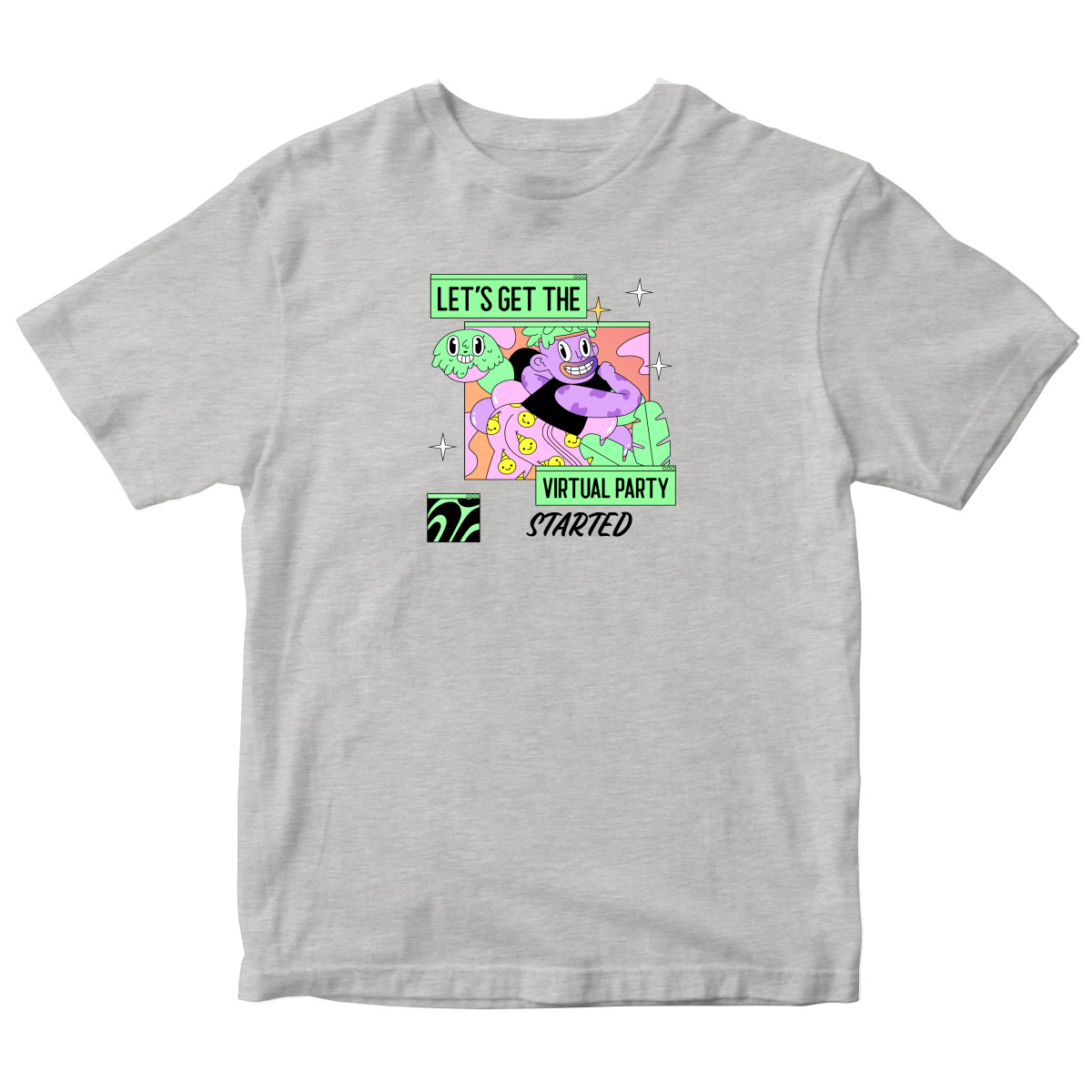 Let's get the virtual party started Toddler T-shirt | Gray