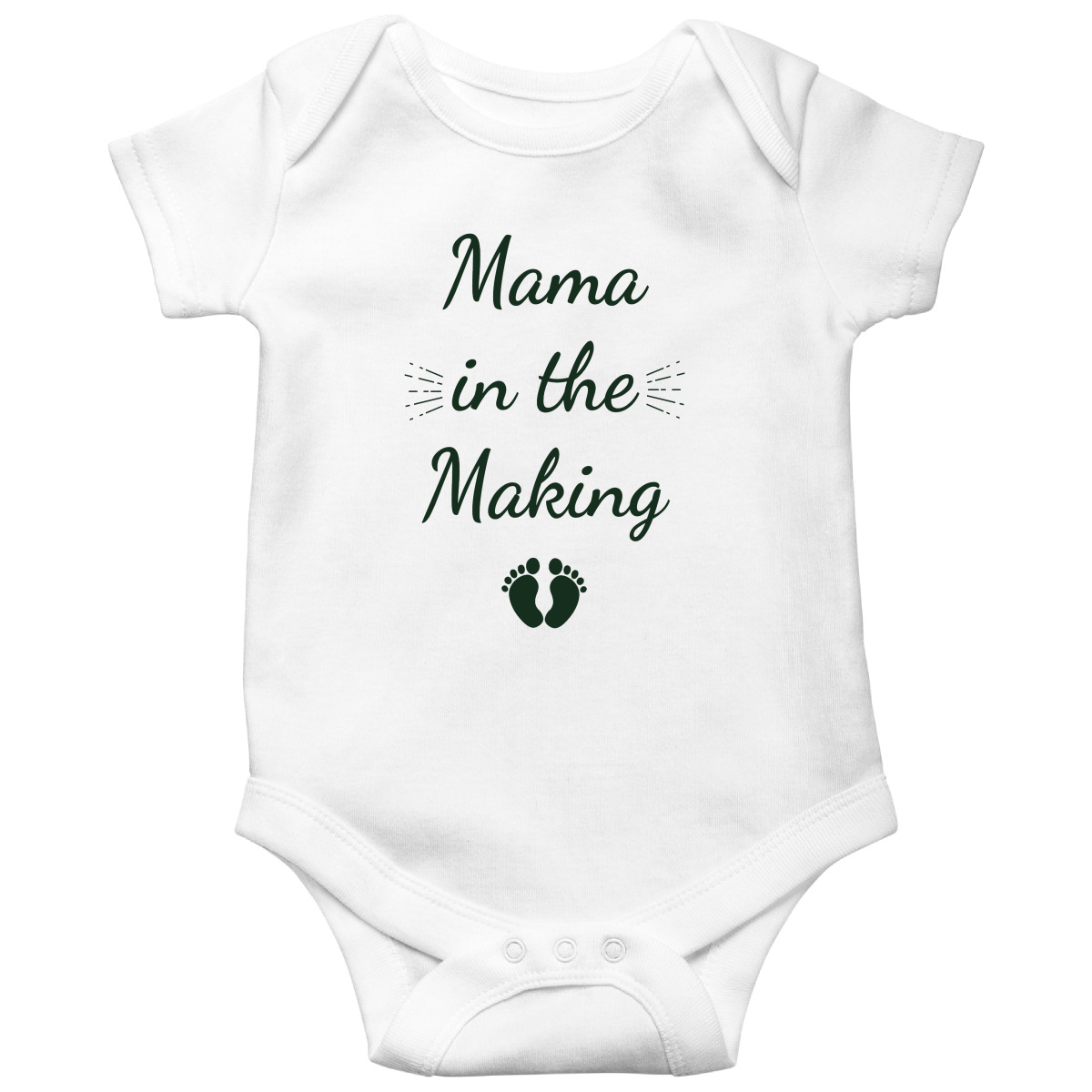 Mama in the Making Shirt Baby Bodysuits | White