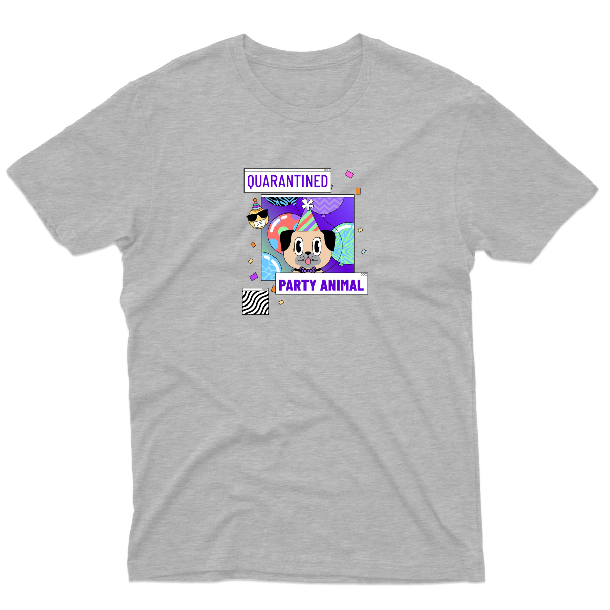 Quarantined Party Animal Men's T-shirt | Gray