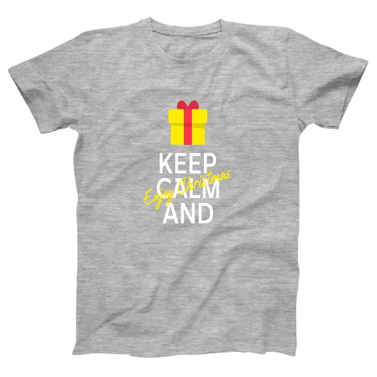 Keep Calm and Enjoy Christmas Women's T-shirt | Gray