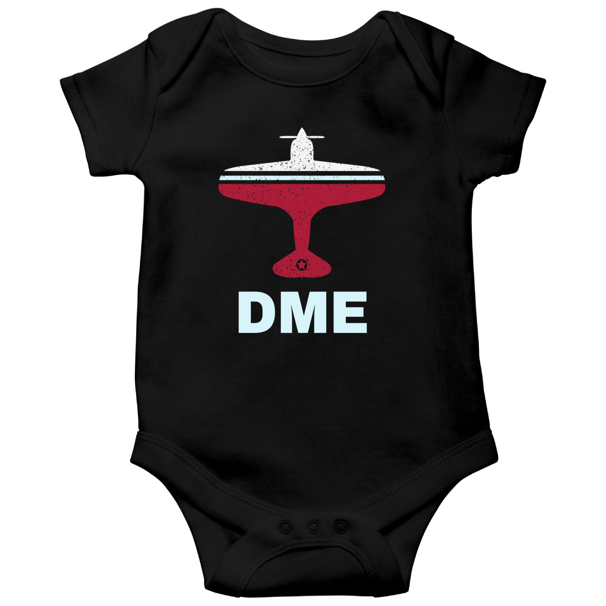 Fly Moscow DME Airport Baby Bodysuits | Black