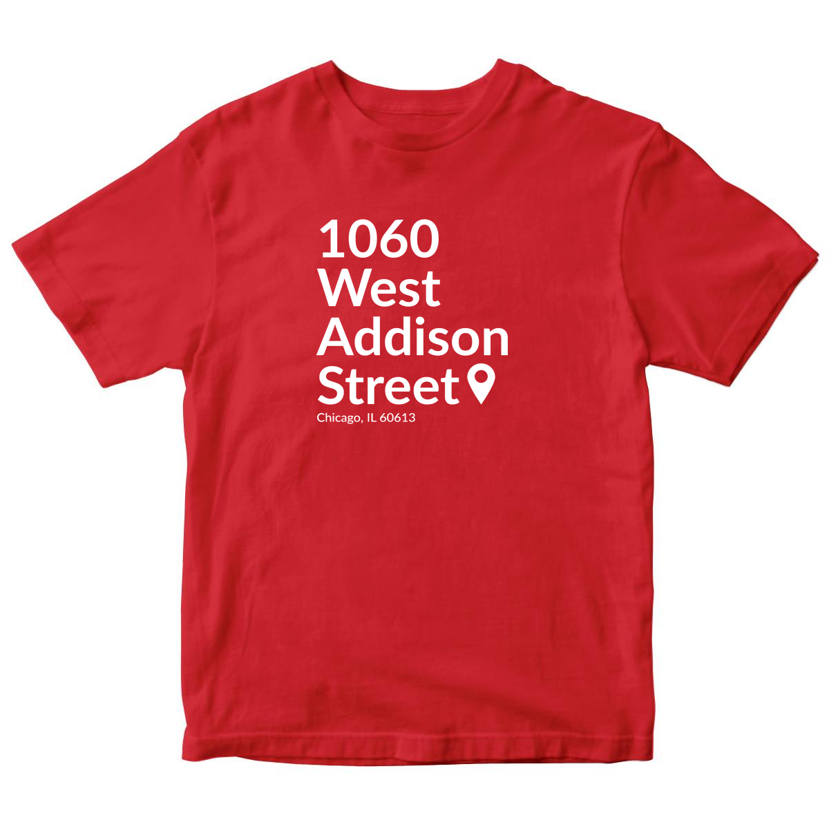 Chicago Baseball Stadium North Side Kids T-shirt | Red