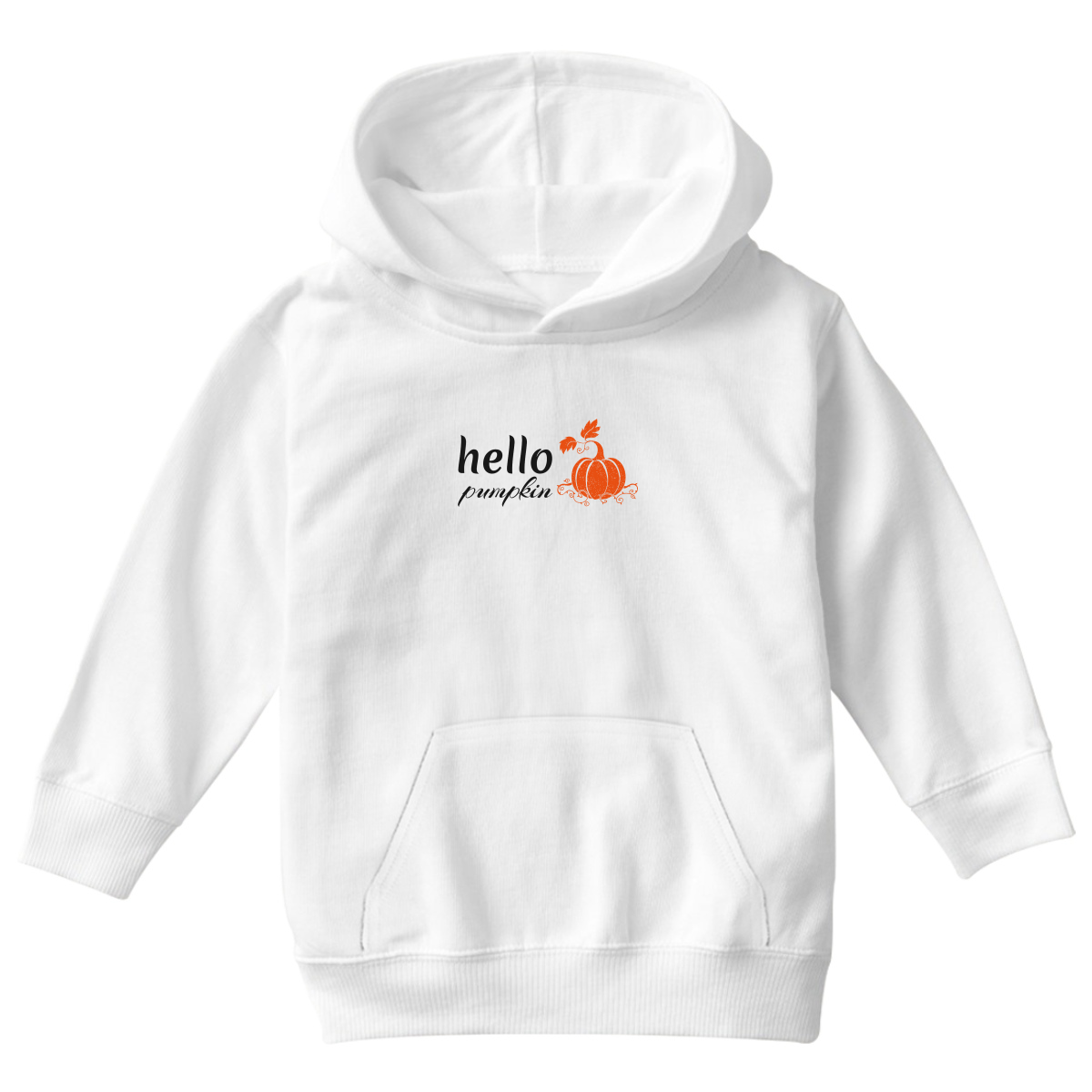 Hello Pumpkin Kids Hoodie | White