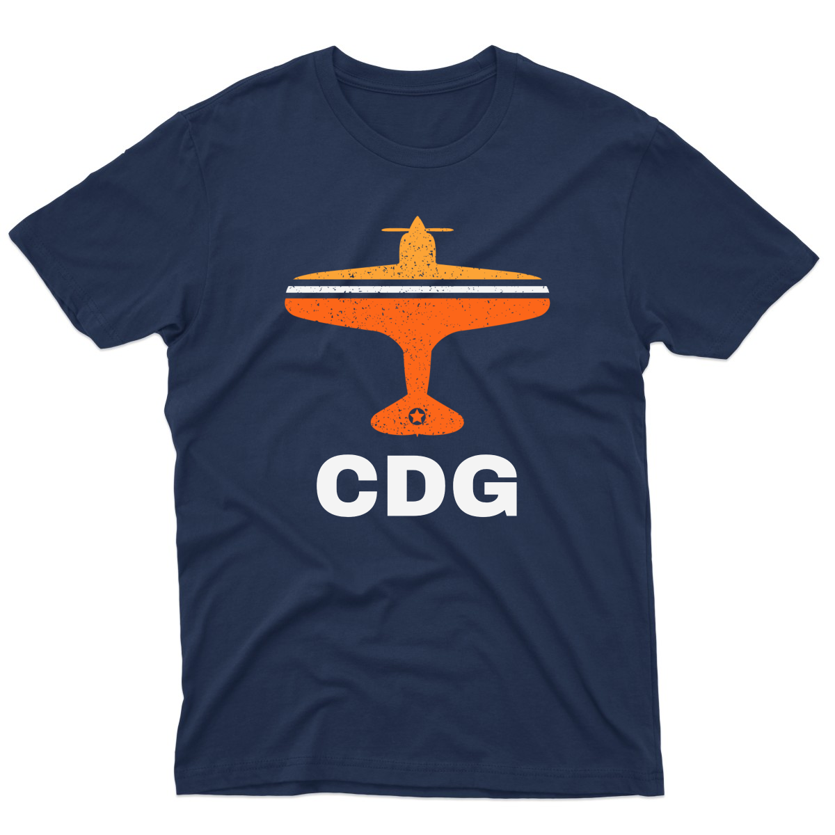 Fly Paris CDG Airport Men's T-shirt | Navy