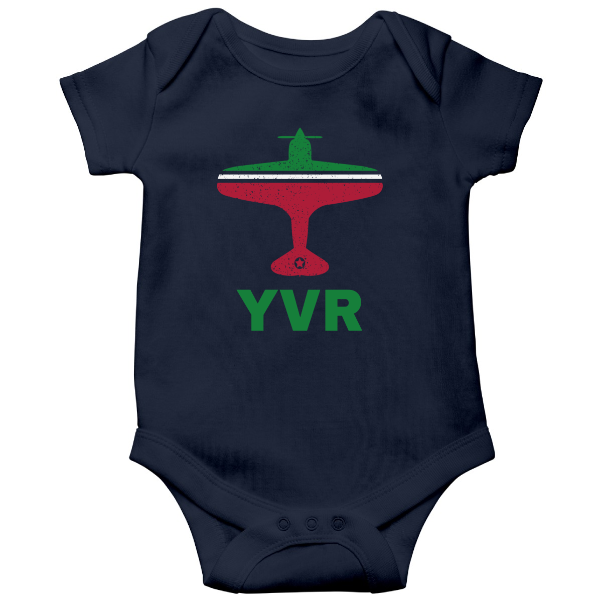 Fly Vancouver YVR Airport Baby Bodysuits | Navy