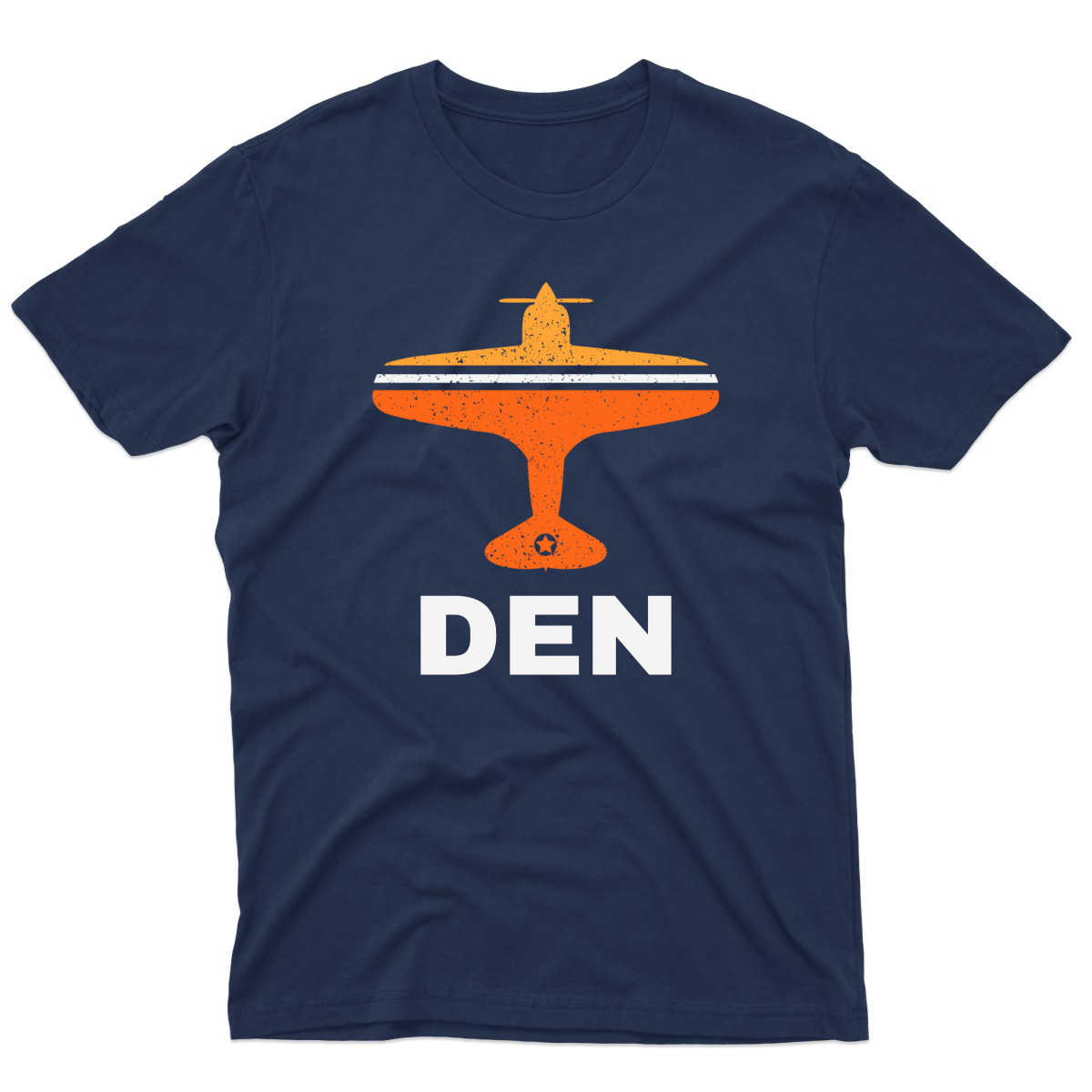 Fly Denver DEN Airport Men's T-shirt | Navy
