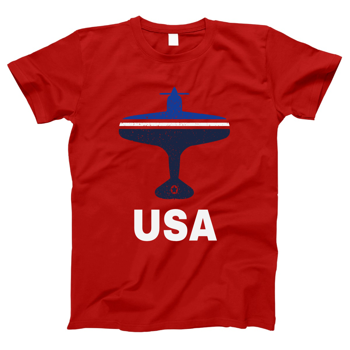 Fly USA Airport Women's T-shirt | Red