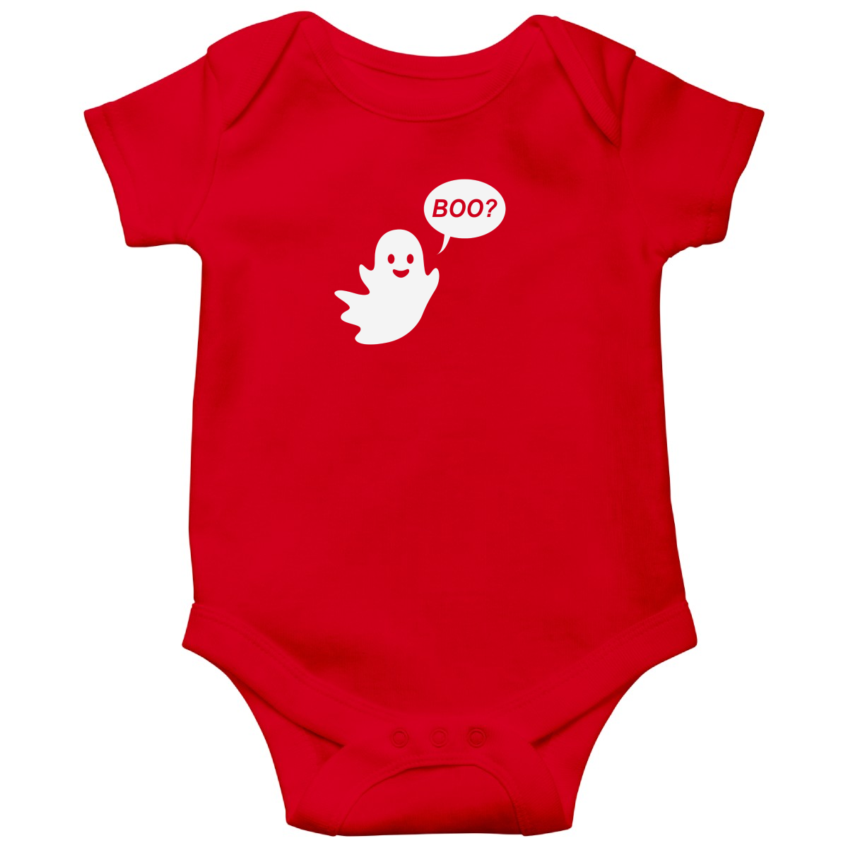 Cute Ghost Halloween Baby Bodysuits | Red
