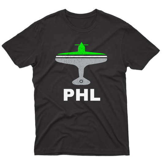 Fly Philadelphia PHL Airport Men's T-shirt | Black