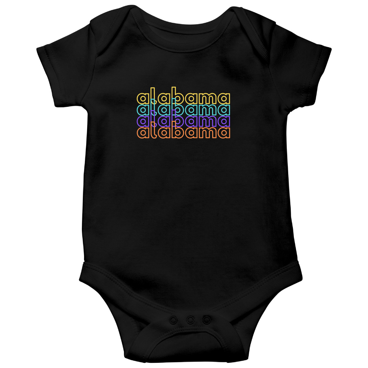 Alabama Baby Bodysuit | Black