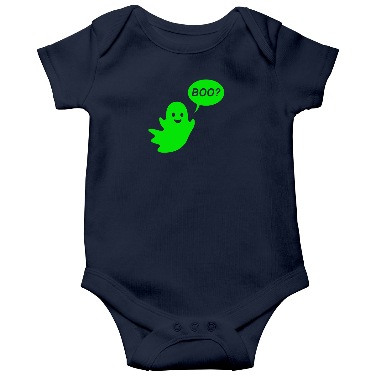 Cute Ghost Halloween Baby Bodysuits | Navy
