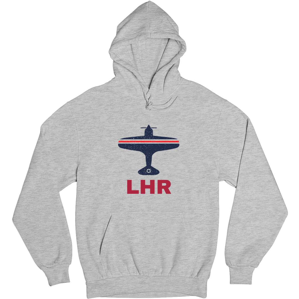 Fly London LHR Airport Unisex Hoodie | Gray