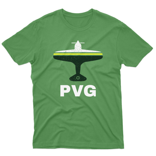 Fly Shanghai PVG Airport Men's T-shirt | Green