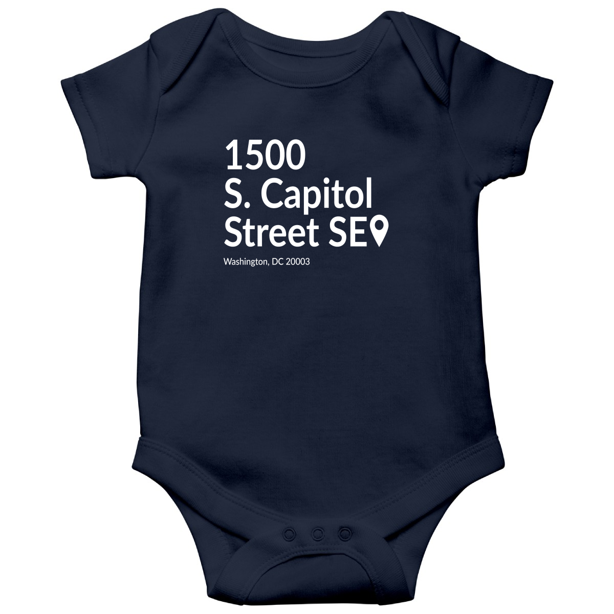 Washington D.C. Baseball Stadium Baby Bodysuits | Navy