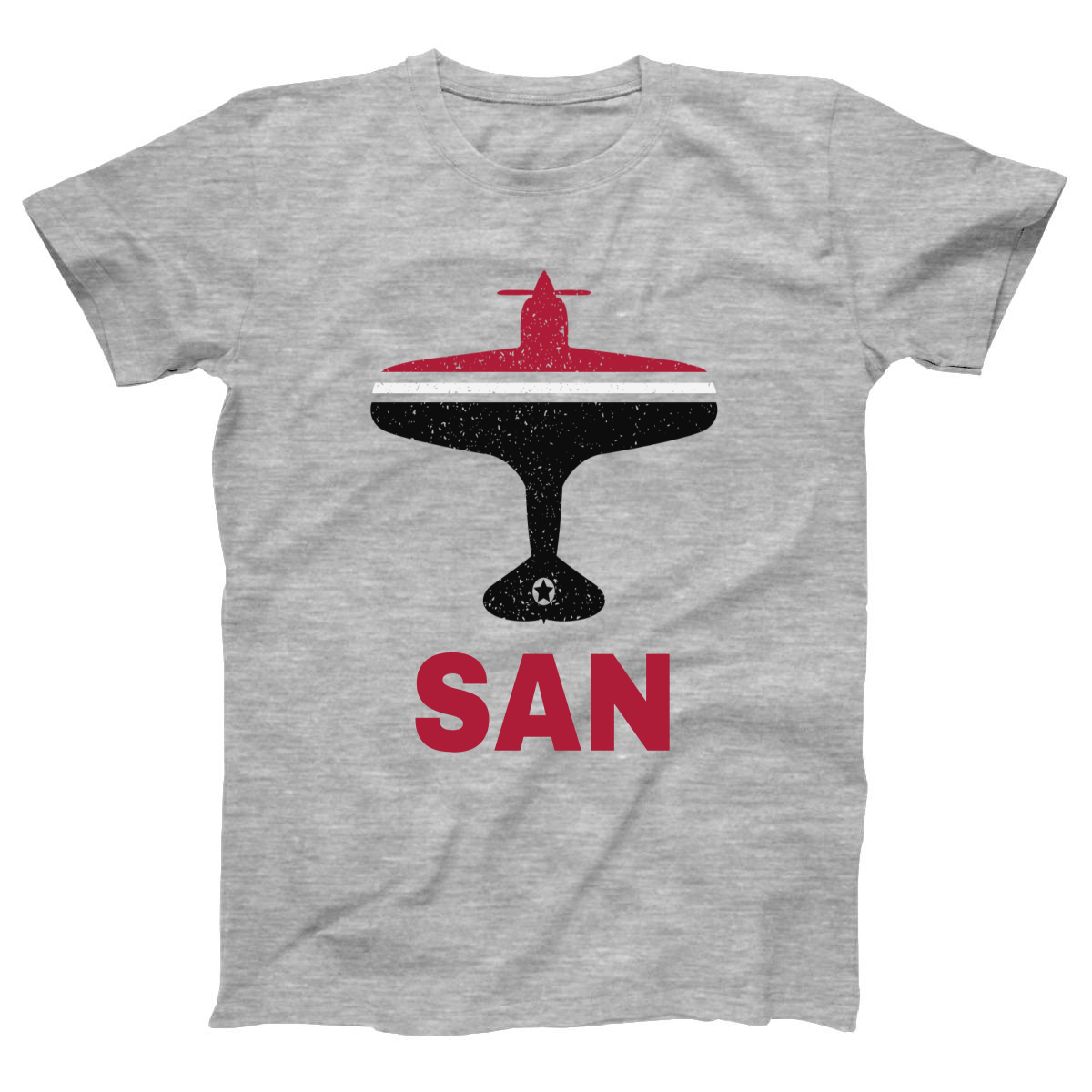 Fly San Diego SAN Airport Women's T-shirt | Gray