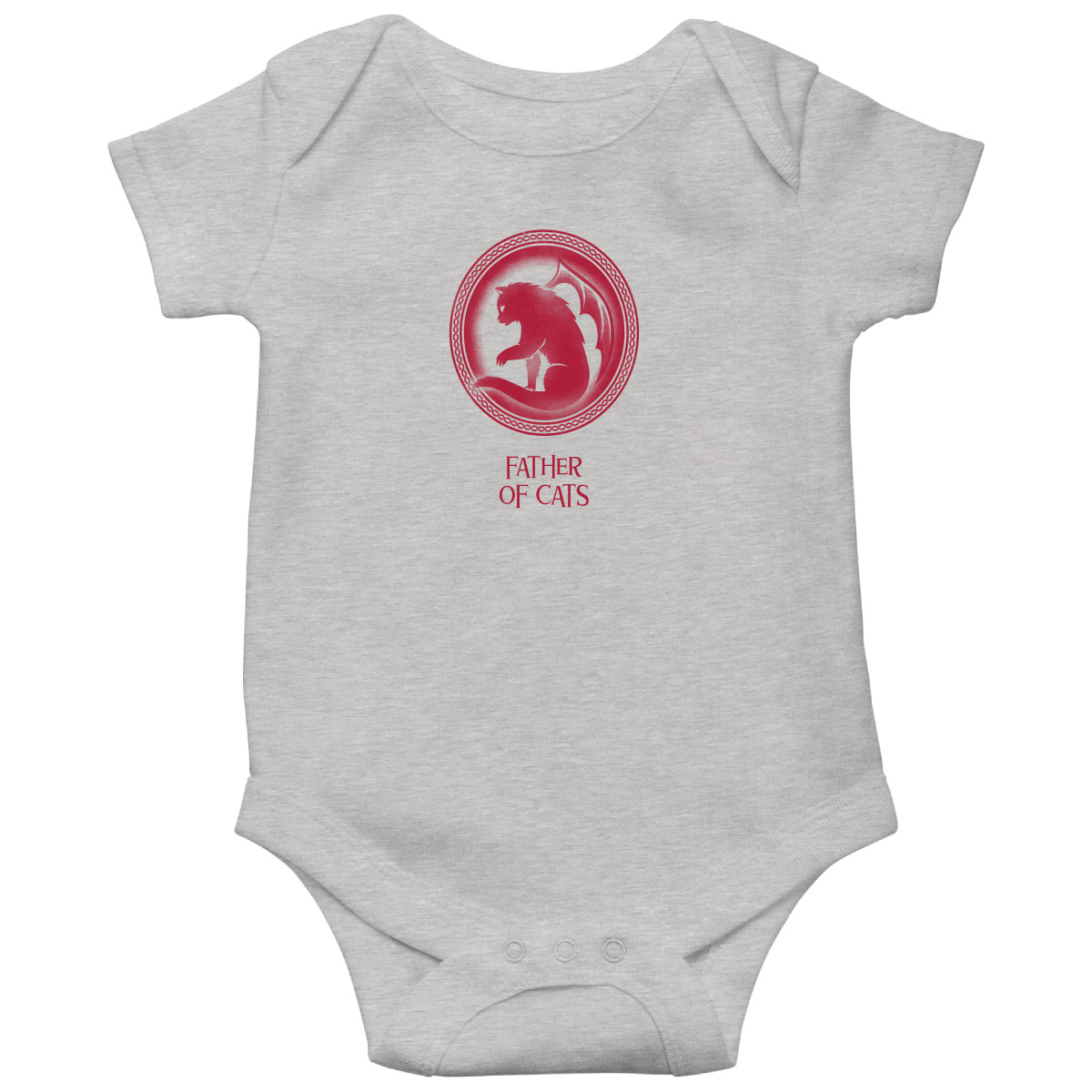 Father of Cats Baby Bodysuits | Gray