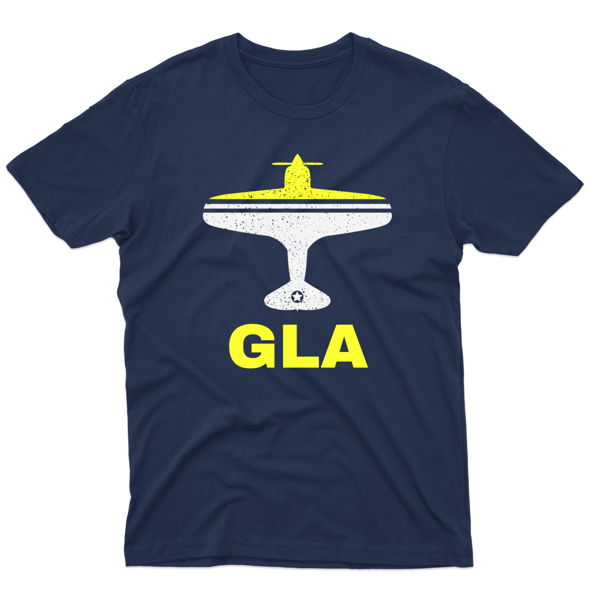 Fly Glasgow GLA Airport Men's T-shirt | Navy