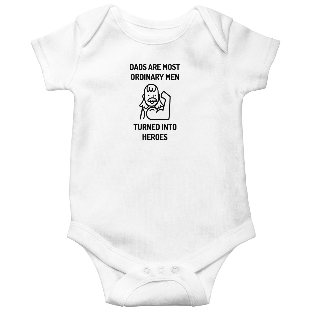 Dads are Most Ordinary Man  Baby Bodysuits | White