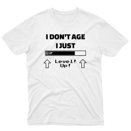 I Don't Age I Just Level Up Men's T-shirt | White