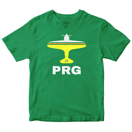 Fly Prague PRG Airport Kids T-shirt | Green