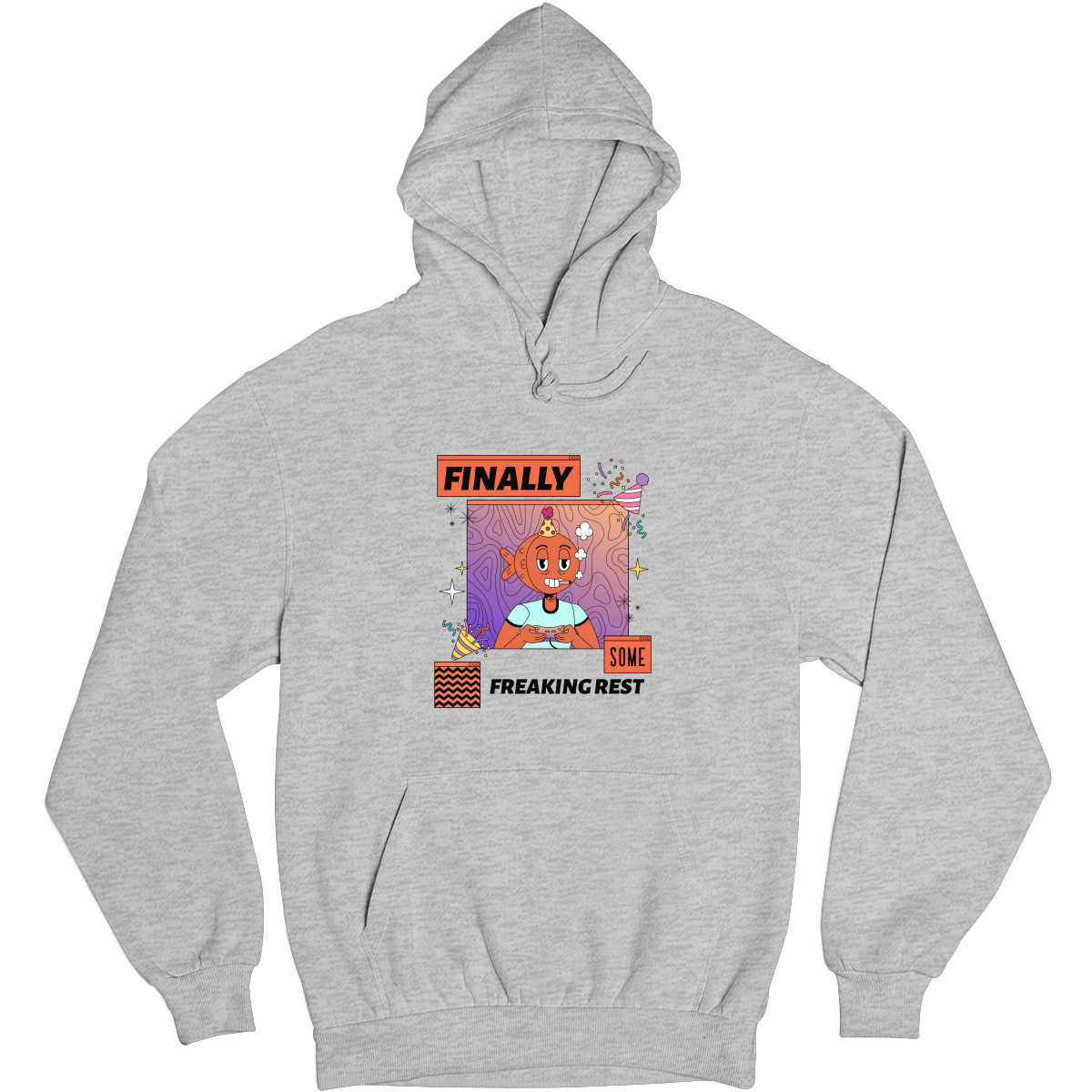 Finally Som Freaking Rest  Unisex Hoodie | Gray