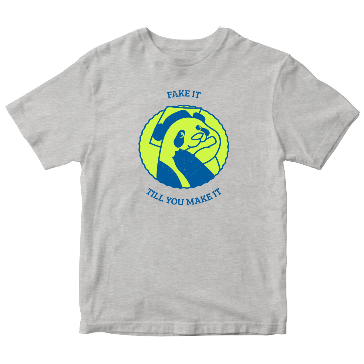 Fake It Till You Make It Kids T-shirt | Gray
