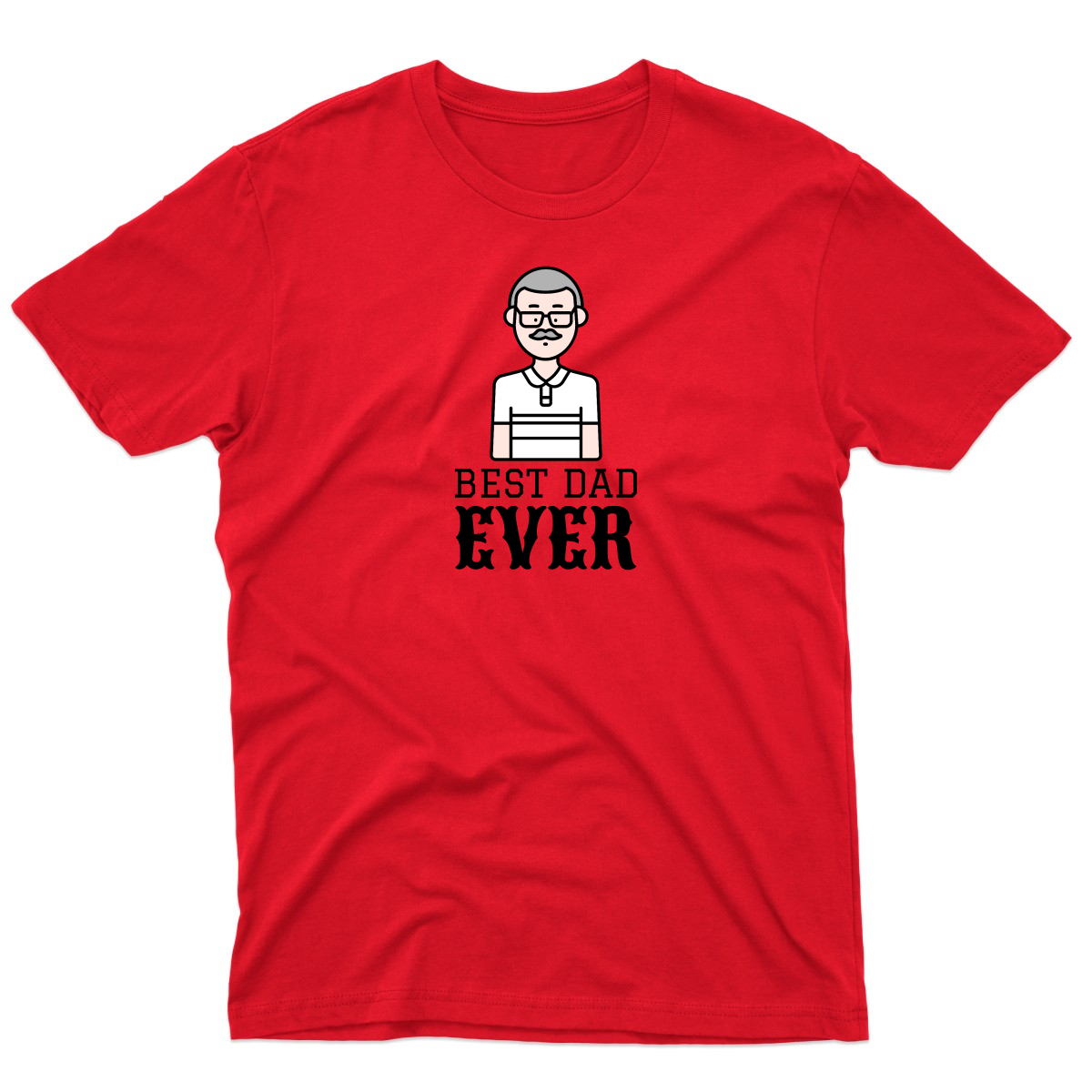Best Dad Ever Men's T-shirt | Red